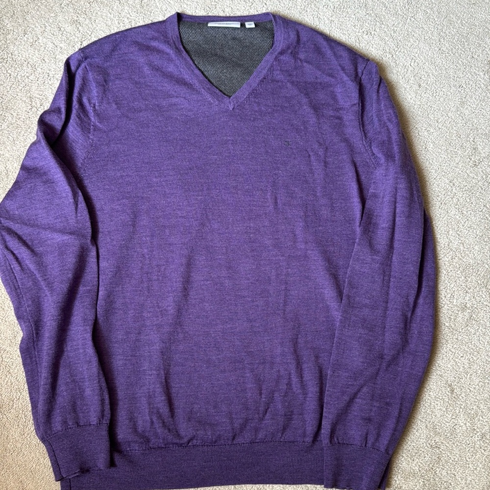 Calvin Klein V neck merino wool sweater